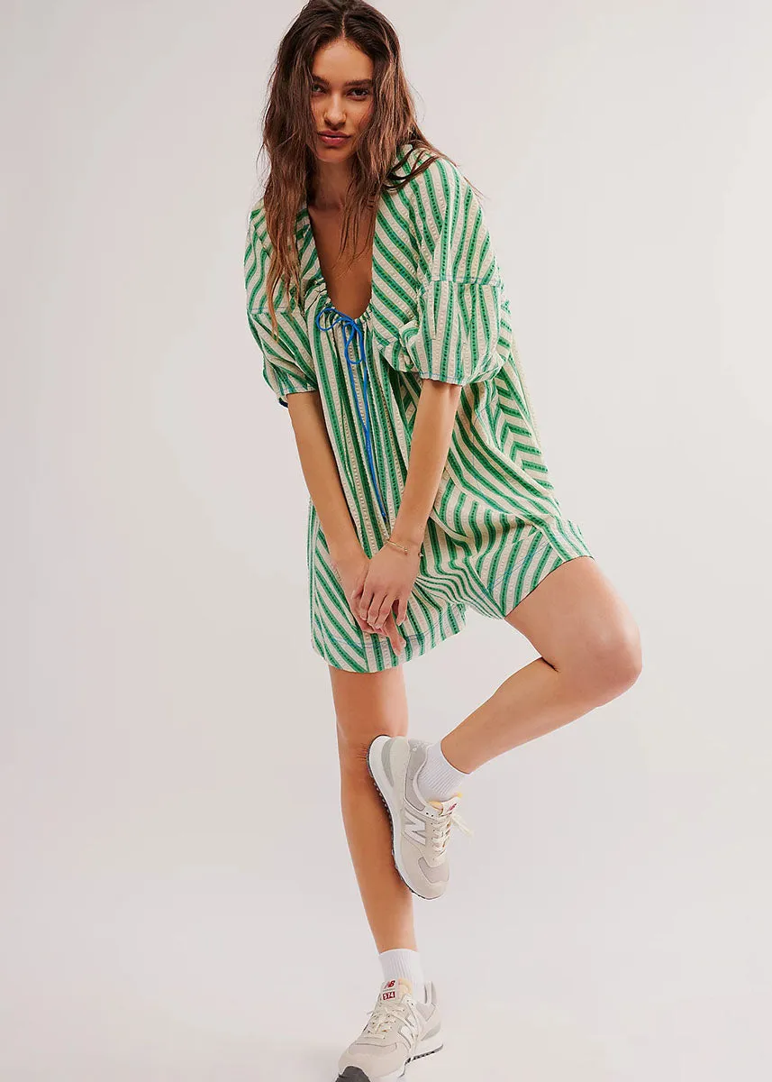 Bop Around Romper - Green Combo