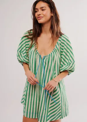 Bop Around Romper - Green Combo