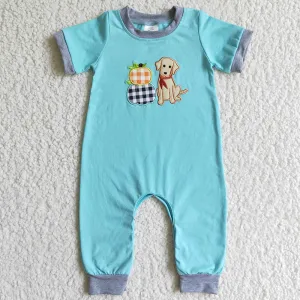 Boutique Infant Baby Boys Romper Embroidery Clothing Halloween Set SR0069