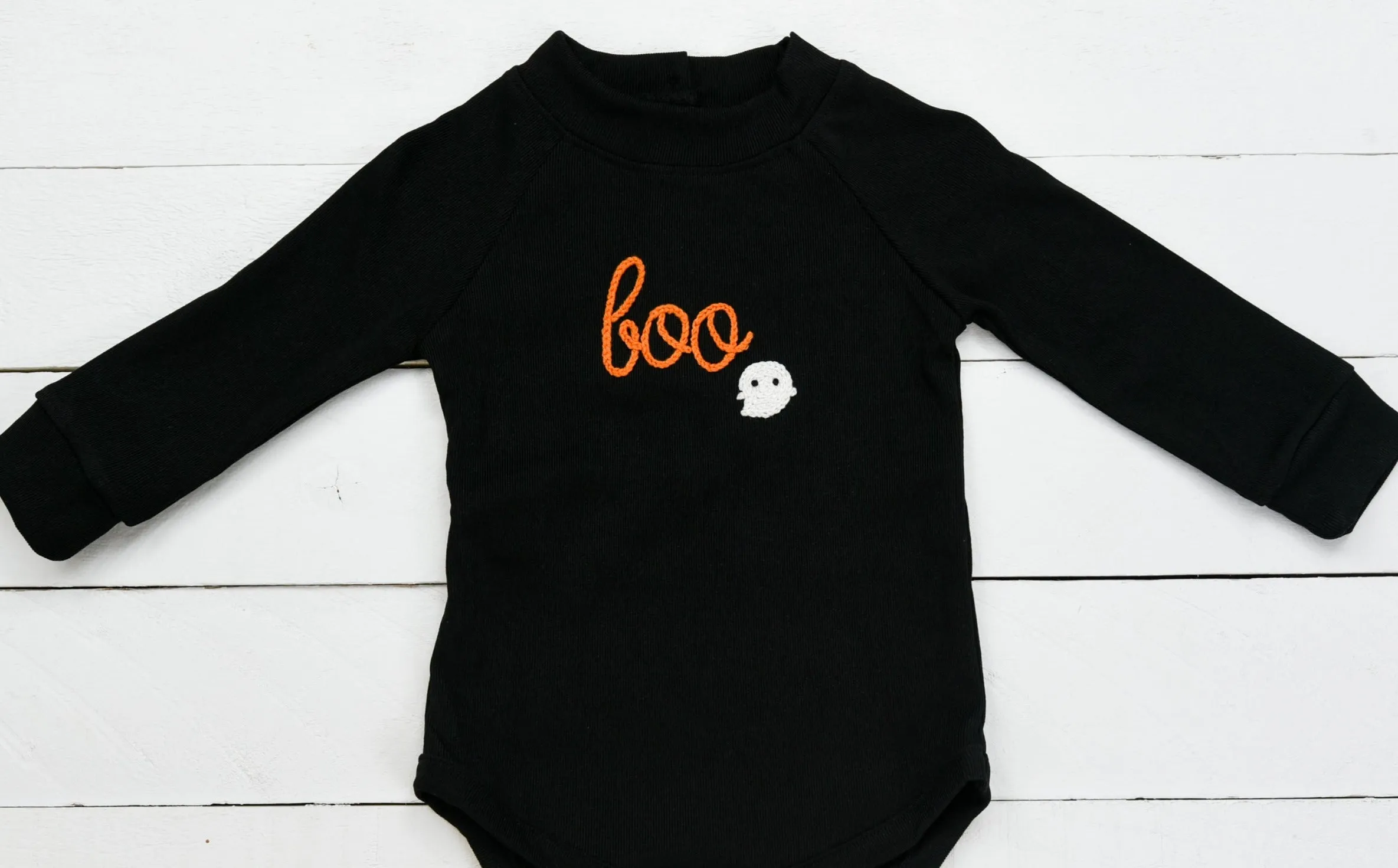 Boys Chainstitch Boo Sweater bubble