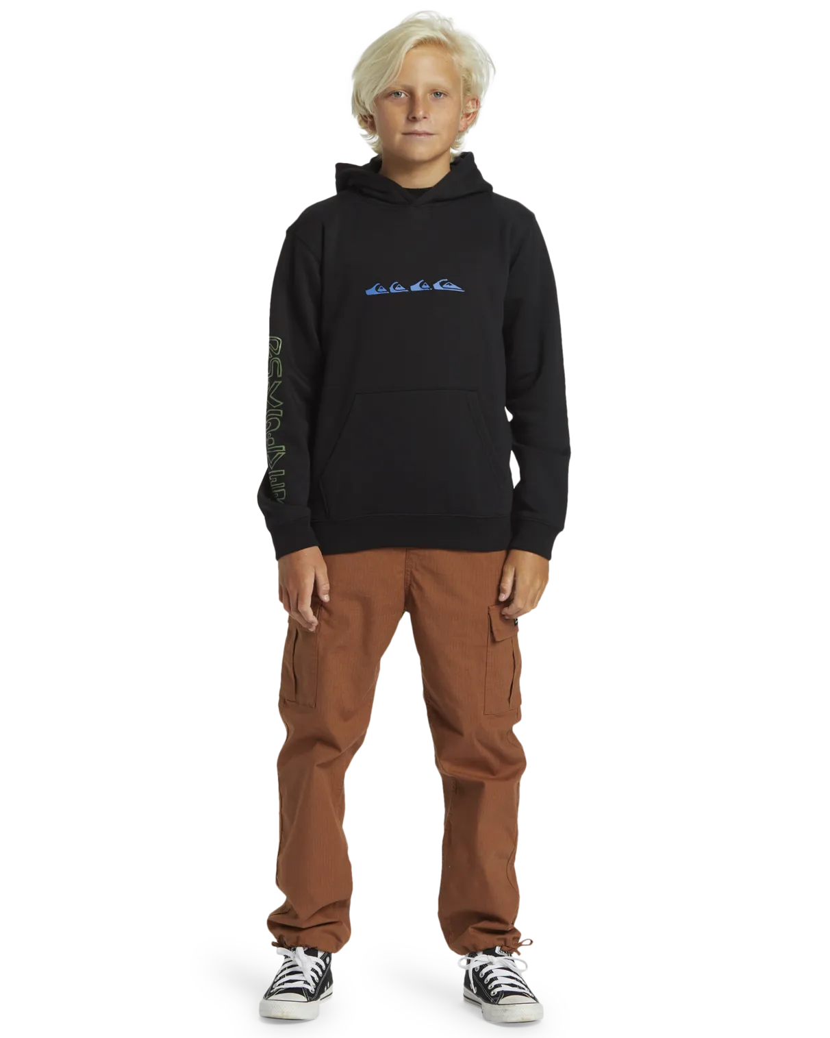 Boys Graphic Hoodie in Black