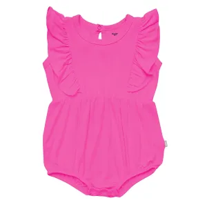 Bubble Romper in Raspberry