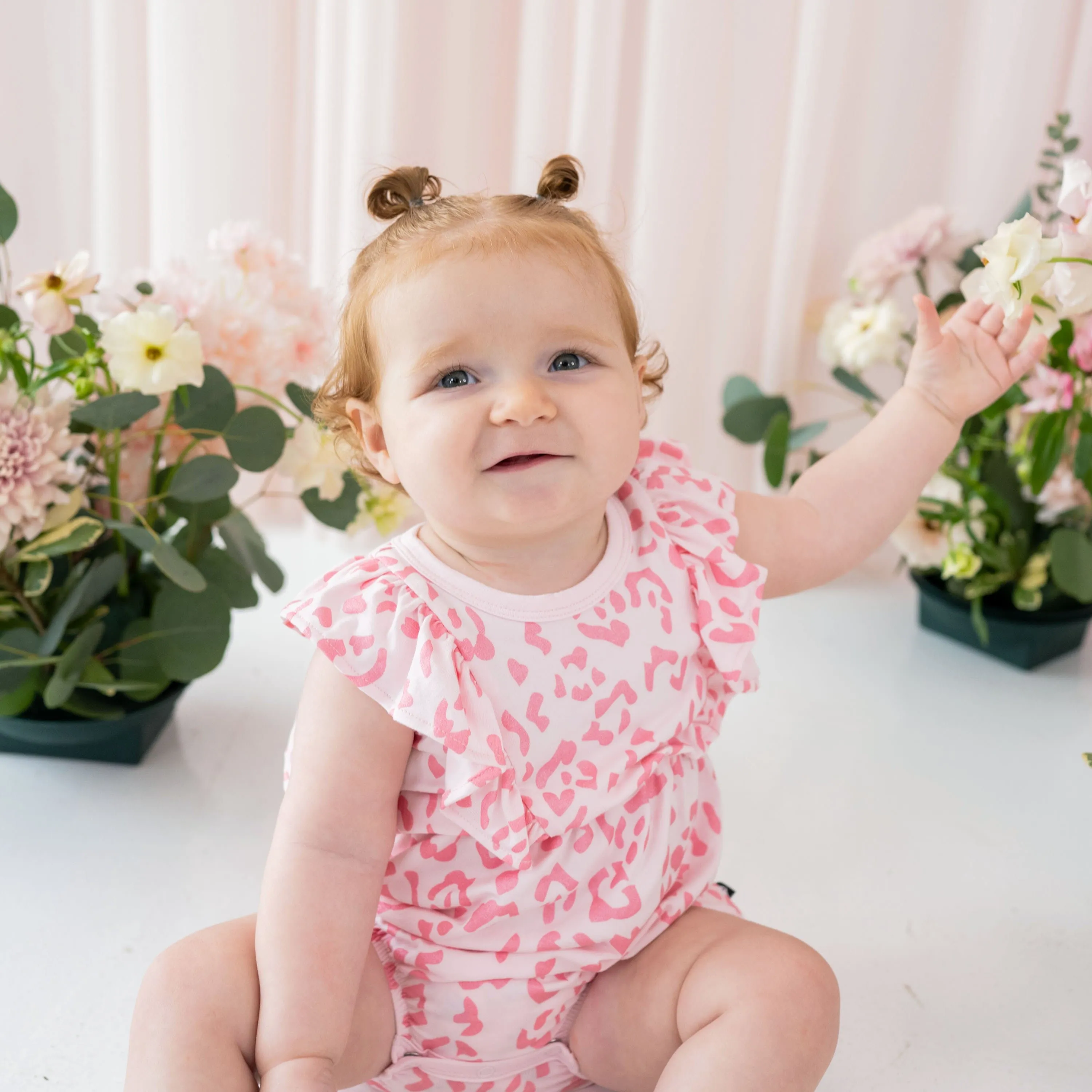 Bubble Romper in Sakura Leopard