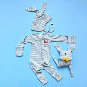 Bunny Gift Set with Jumpsuit Zipper