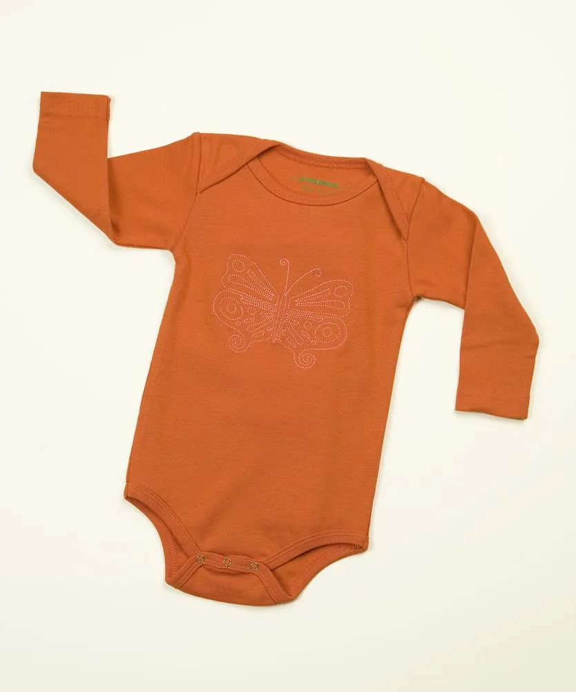 Butterfly Orange/Pink Baby Onesie