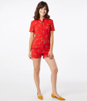 Cakeworthy Retro Mickey Print Romper