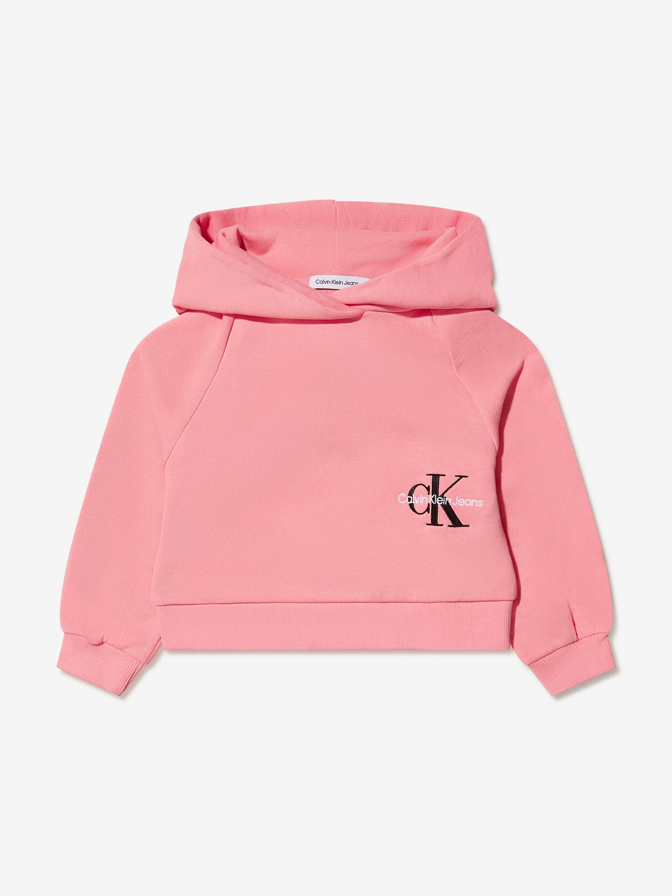 Calvin Klein Girls Organic Cotton Monogram Hoodie