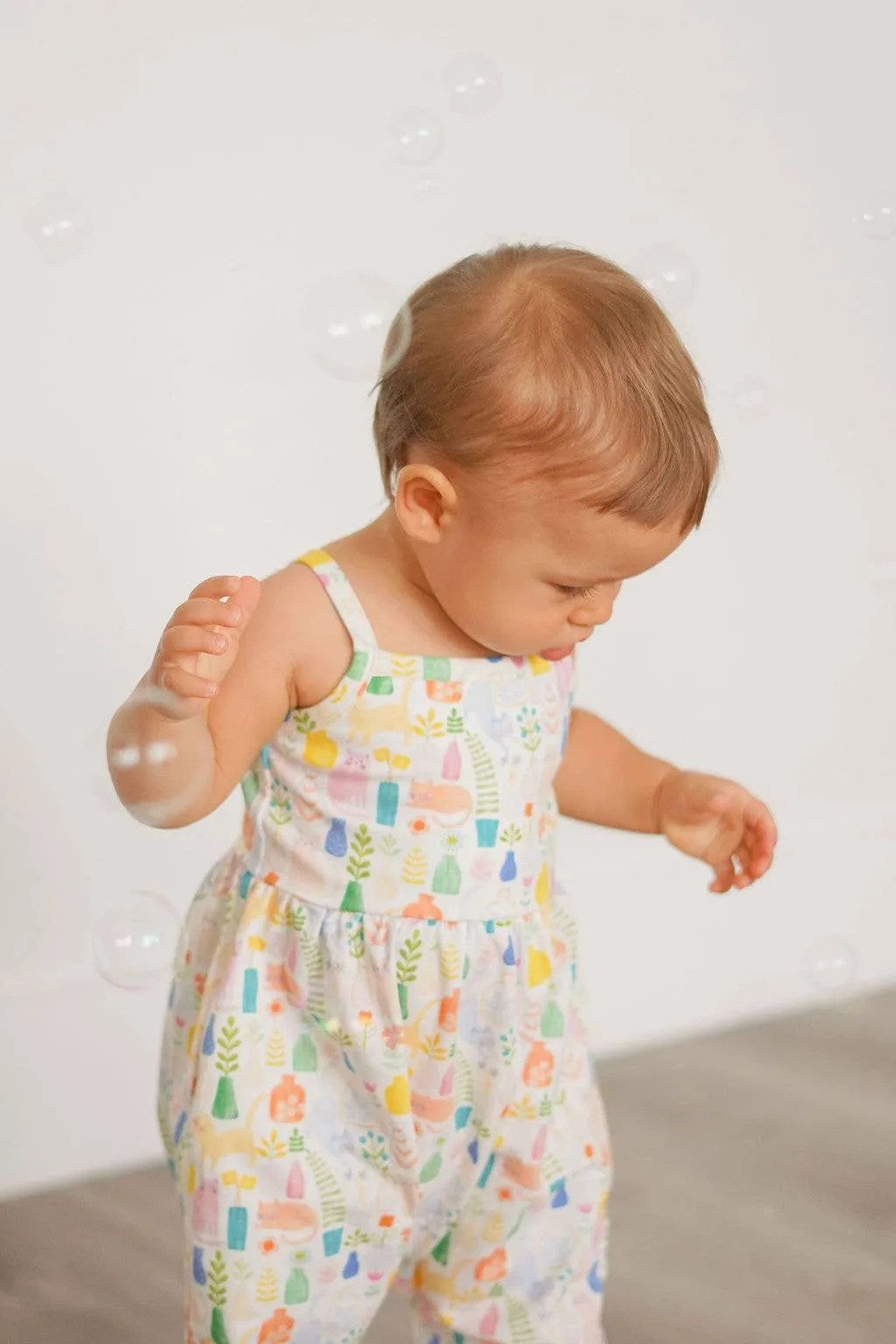 Camila Romper in Kitty Cats