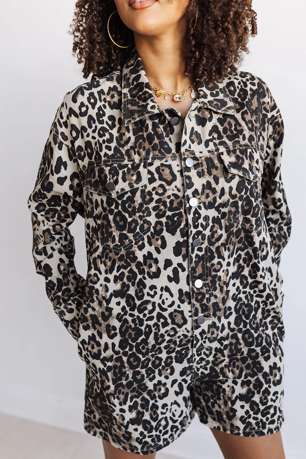 Change Of Pace Romper - Leopard