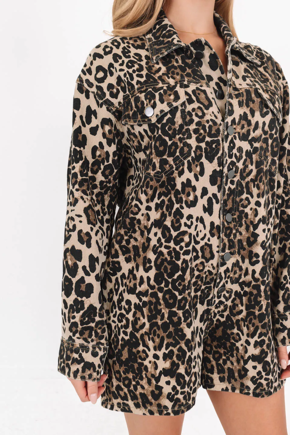 Change Of Pace Romper - Leopard