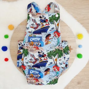 CHARACTERS print Baby Romper, Size 0