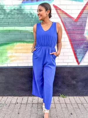 Check Me Out Jumpsuit Blue