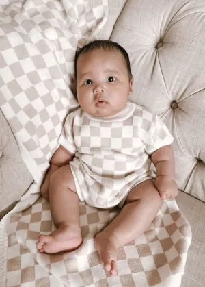 Checkered Baby Romper