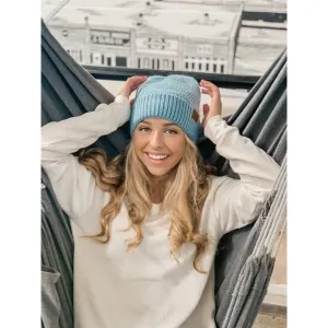 Chevron Knit Cuff Beanie