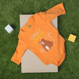 Chilly Weather Romper For Boys - Orange