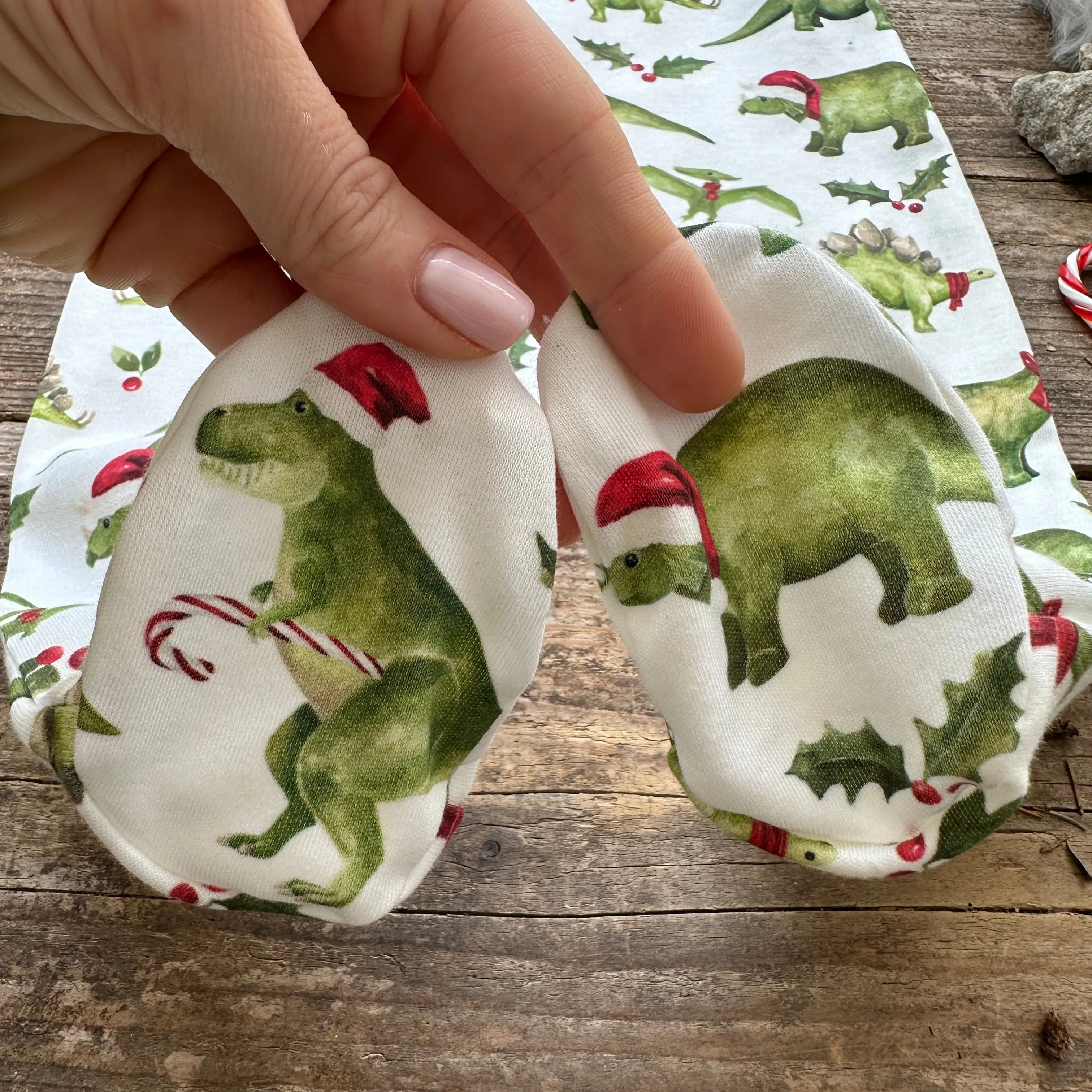 Christmasaurus Footed Romper | Ready To Post