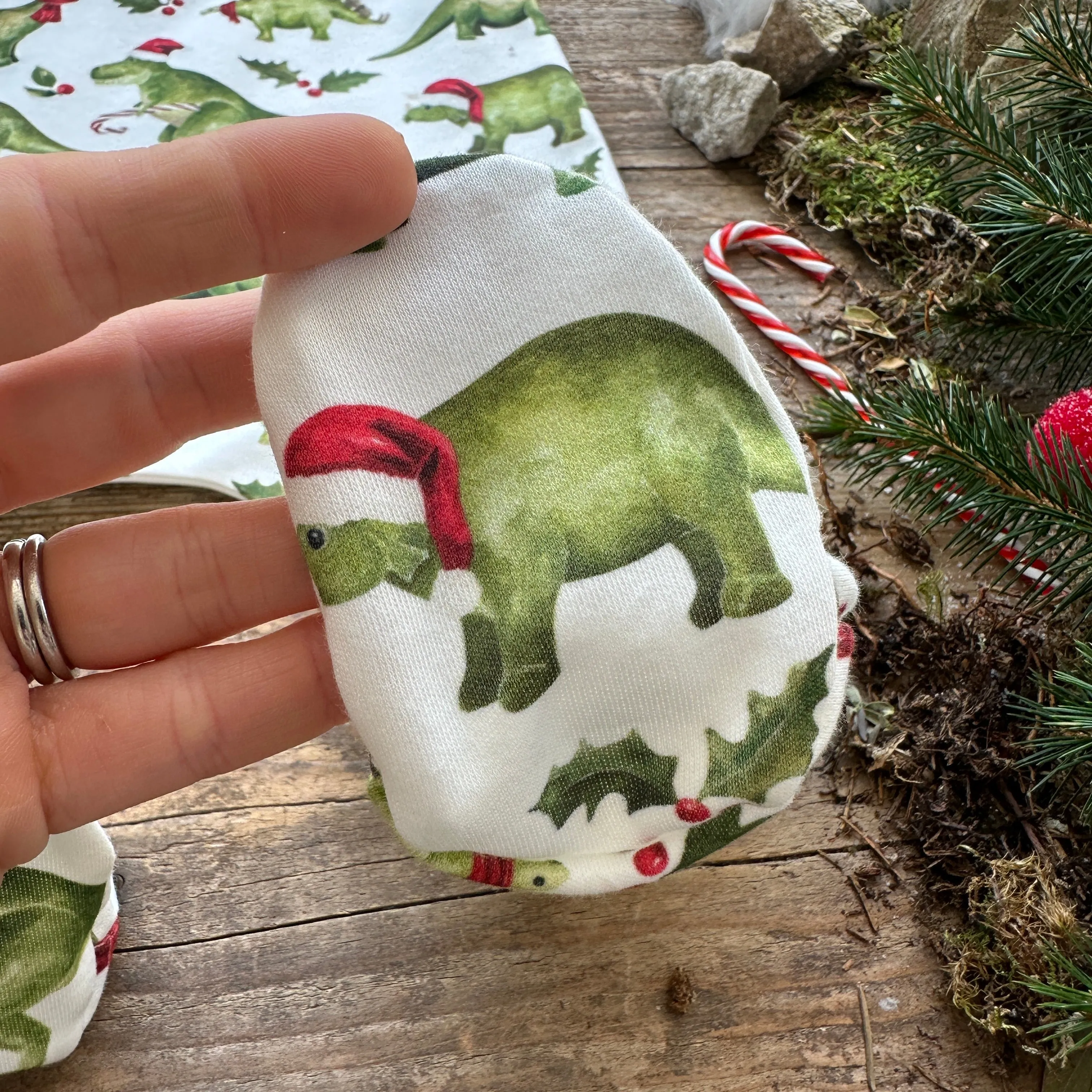 Christmasaurus Footed Romper | Ready To Post