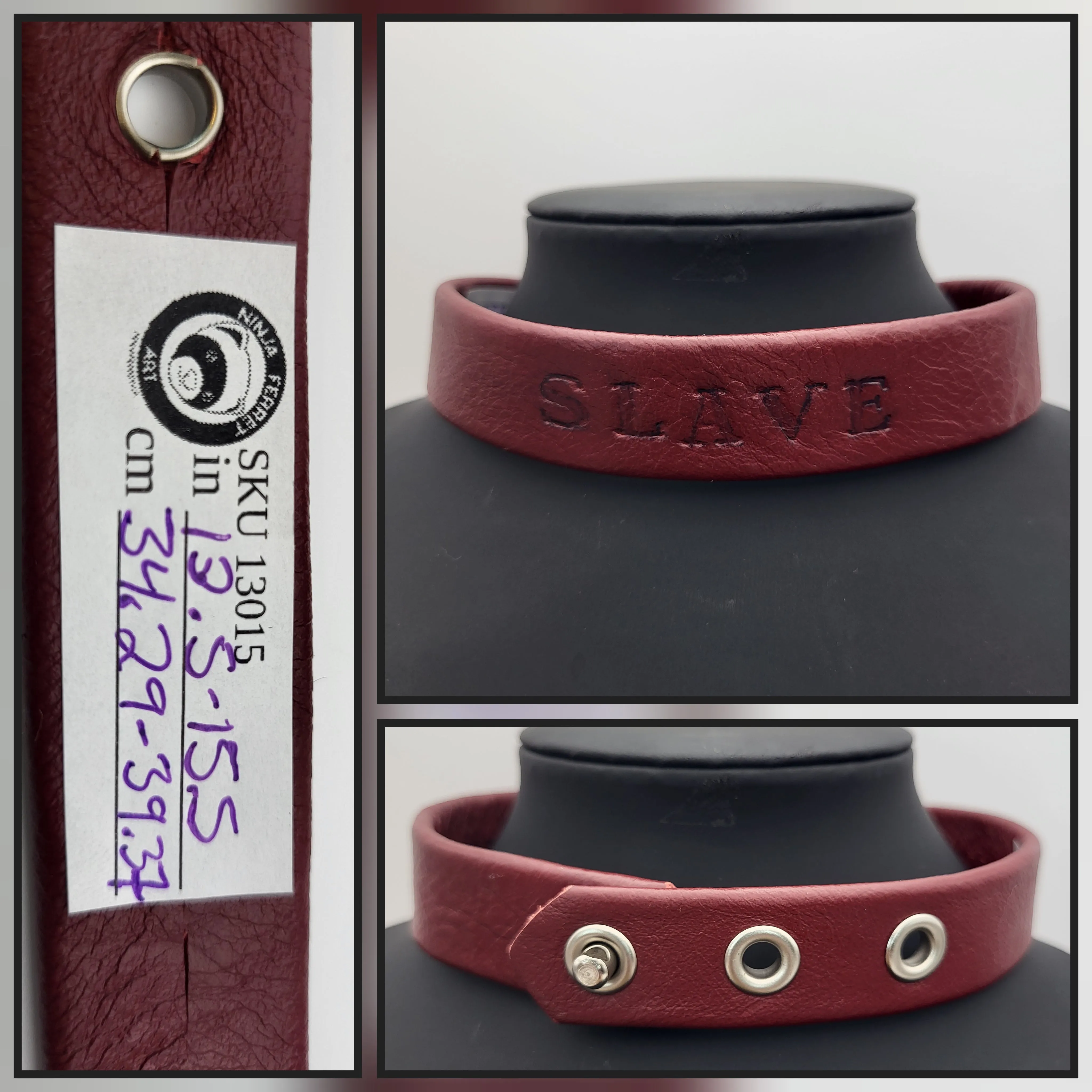 CLEARANCE | Handmade Leather Collars | Assorted Colours