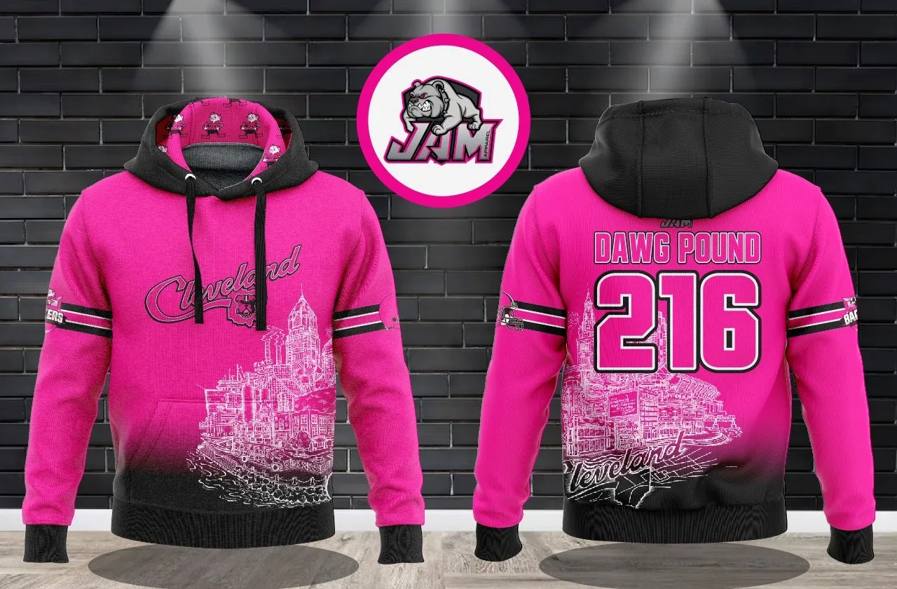 Cleveland Browns Backers - Pink Hooded Sweatshirt