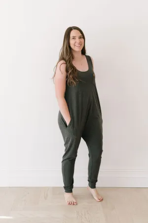 Coal Bamboo Tank Romper