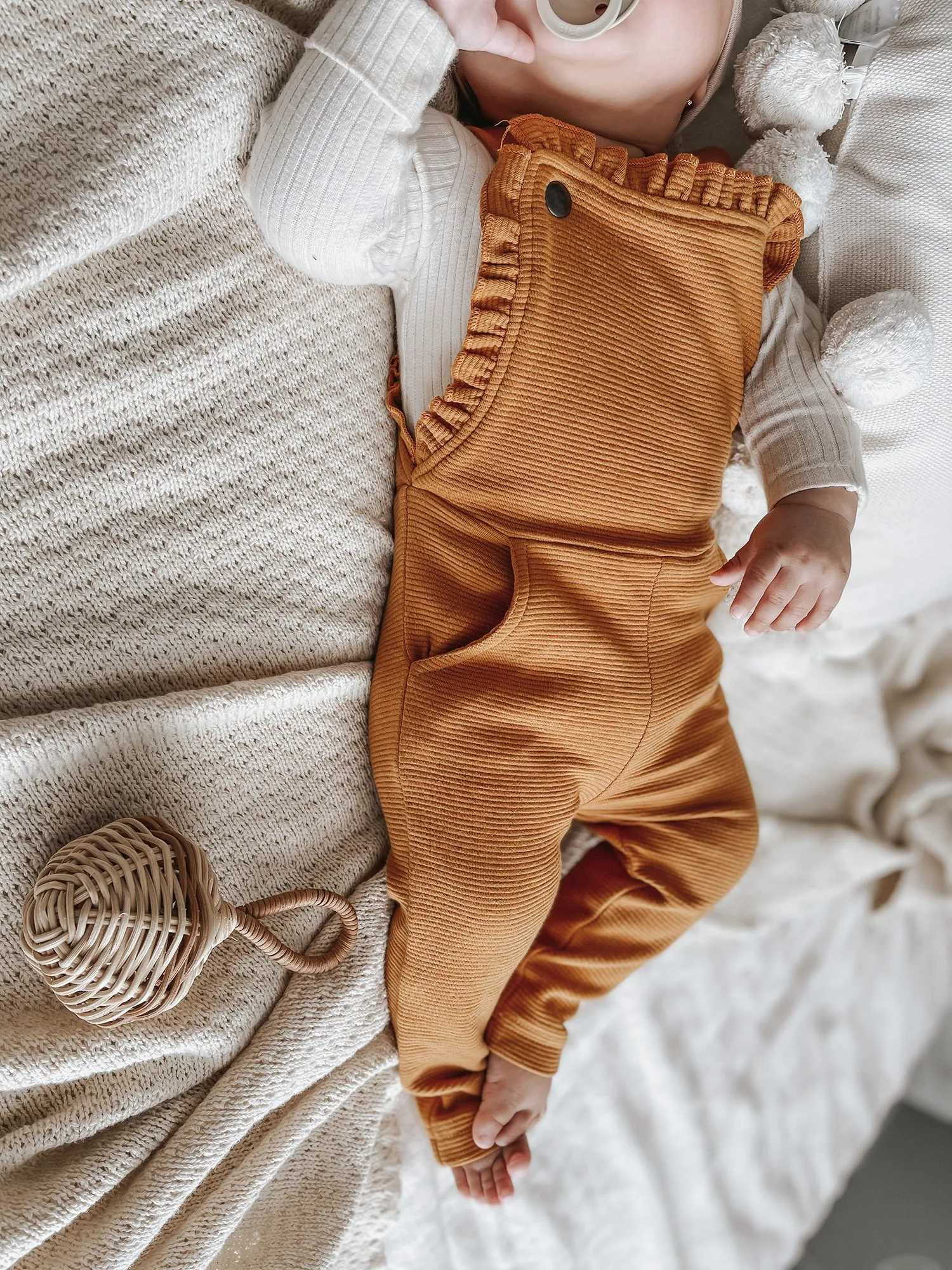 Corduroy Ruffle Romper