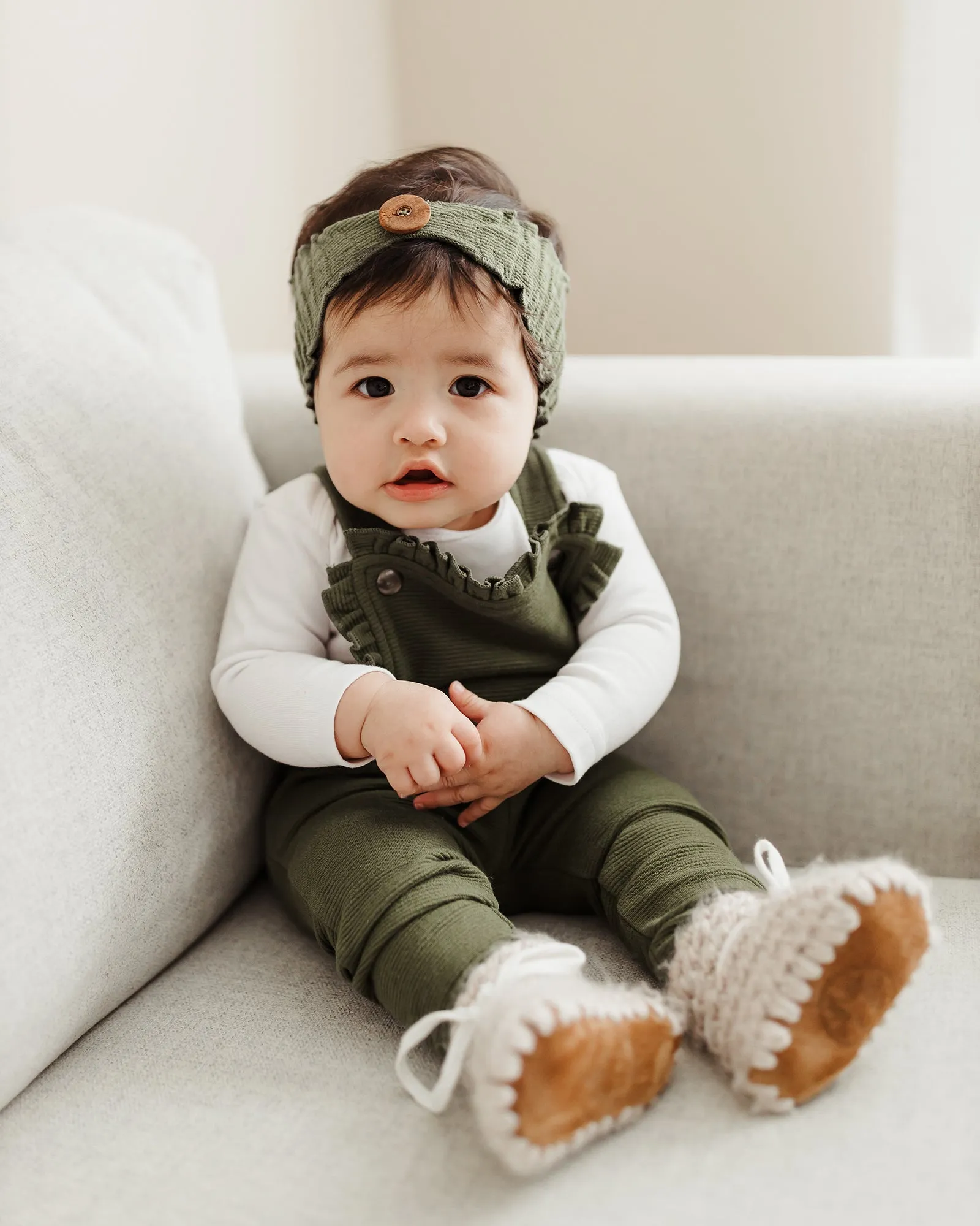 Corduroy Ruffle Romper