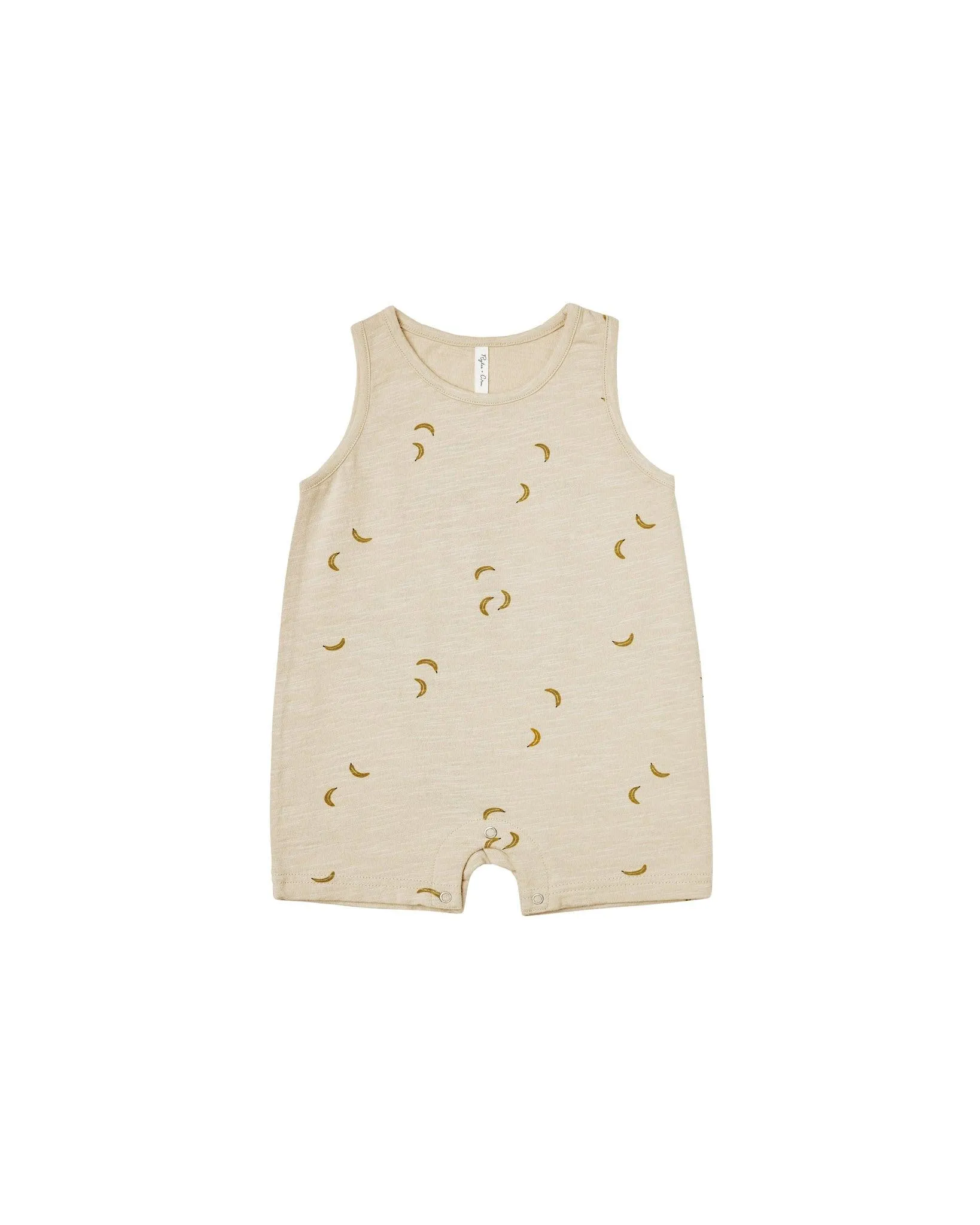 Cotton Sleeveless Romper | Banana | Rylee and Cru