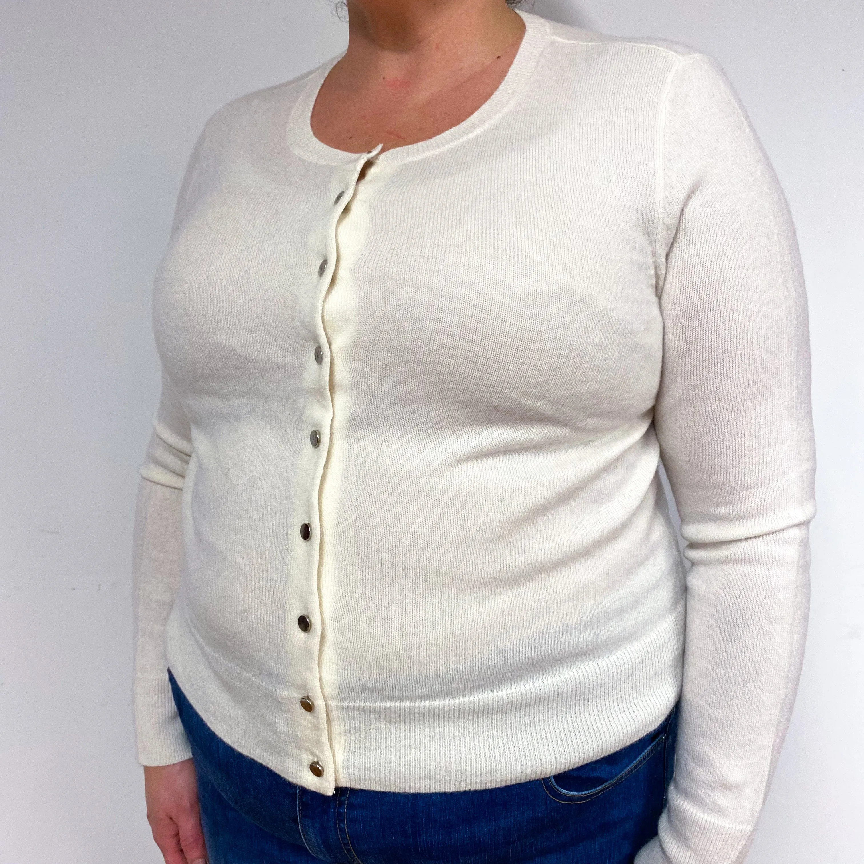 Cream Cashmere Cardigan Extra Large