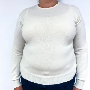 Cream Cashmere Crew Neck Jumper Extra Large