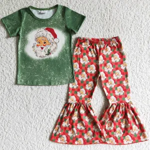 Cute Toddler Baby Girls Clothing Santa Claus Print Christmas Children Outfits GSPO0182