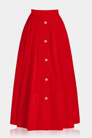 Designer Red Midi Skirts