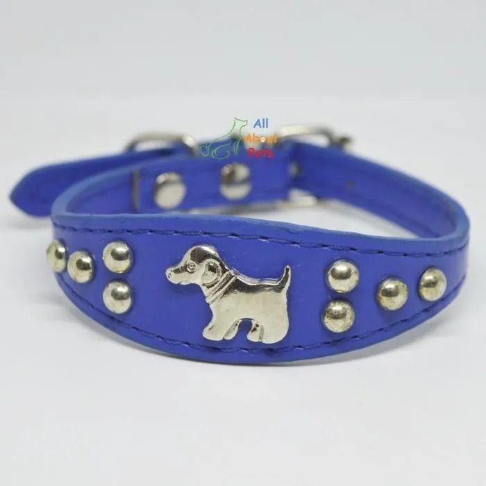 Dog Shape Studded Leather Collars