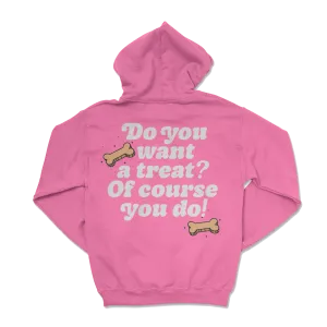 Dog Treatz - Pink/ Grey (Adult Hoodie)