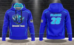 Draggin Bags Draggin Claw - Blue Base Blue/UNC Blue Claw Performance Hooded Sweatshirt