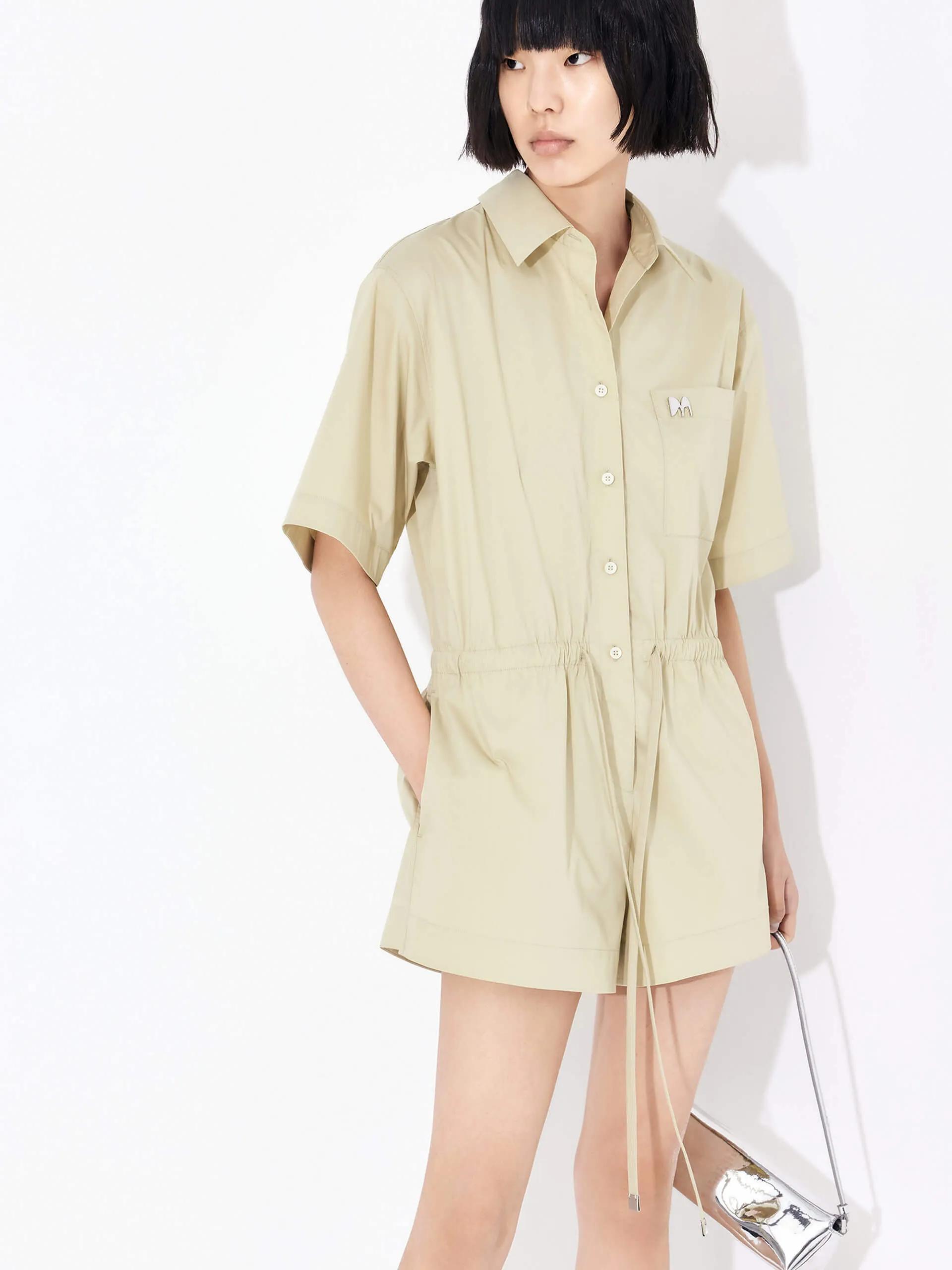 Drawstring Waist Romper