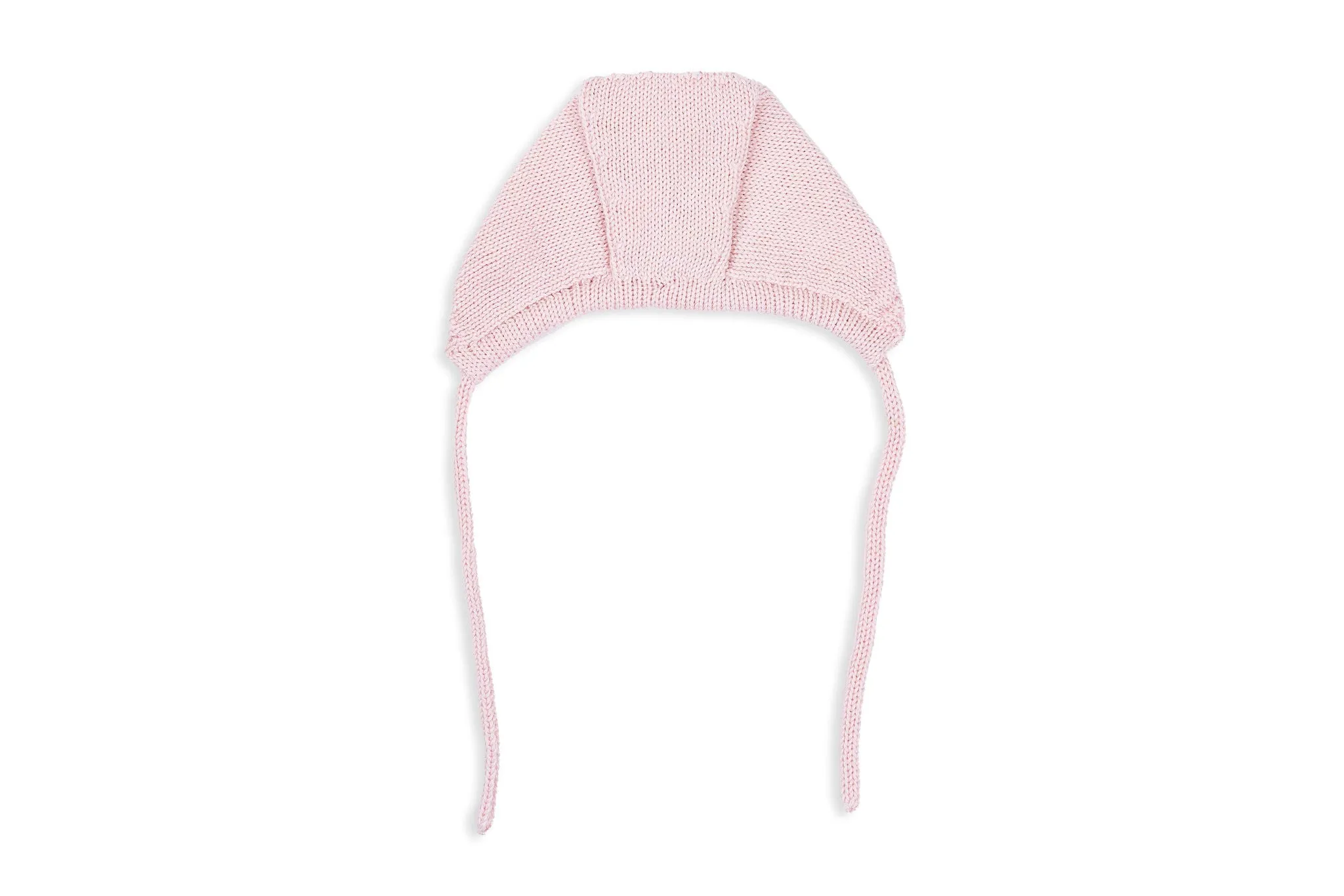 Dusty Pink Bonnet with Cableknit Detail