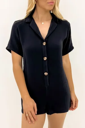 Easy Breezy Romper Black