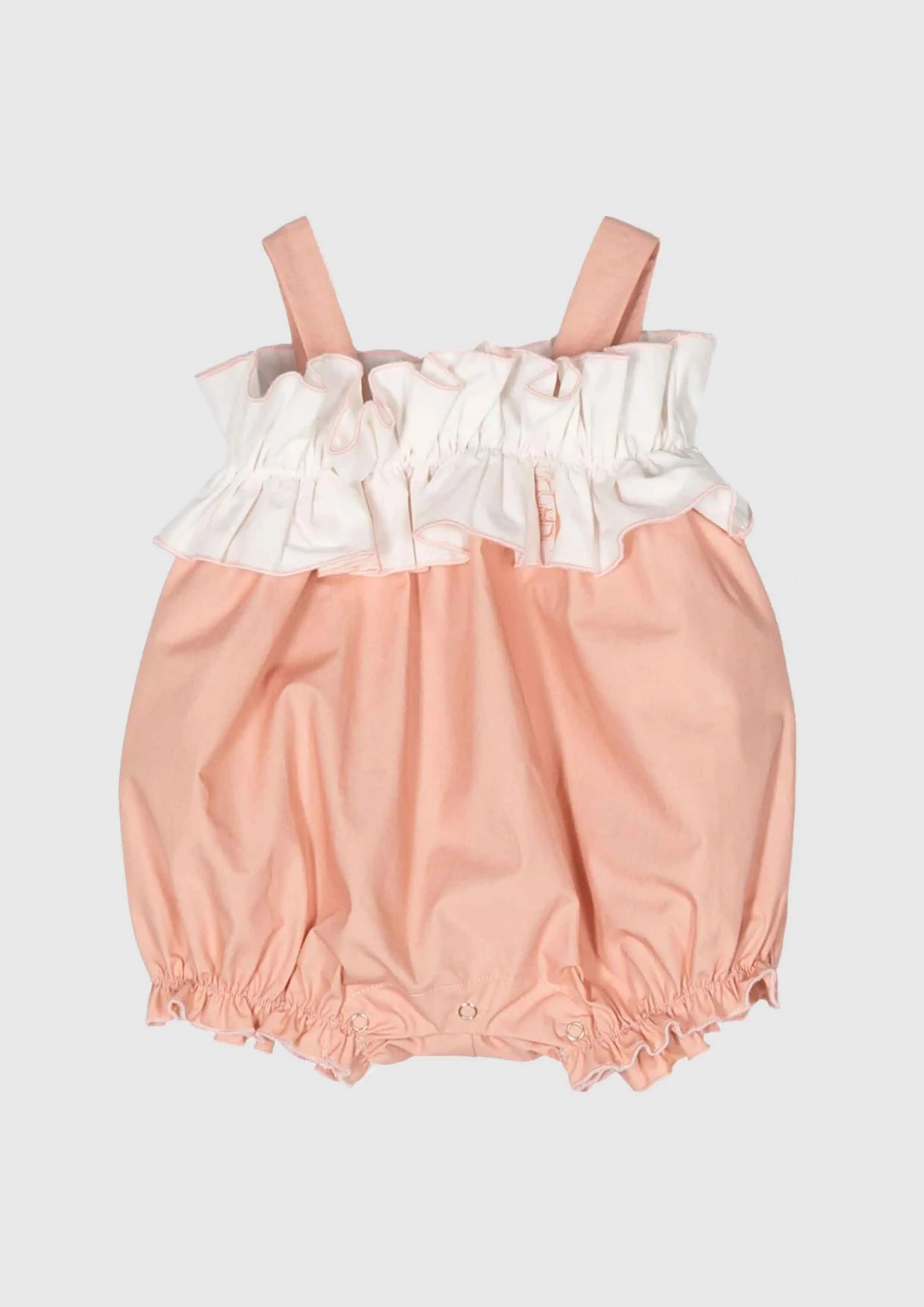 Elisabetta Franchi Pink Poplin Frill Romper