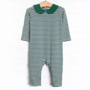 Elliot Romper, Green Stripe