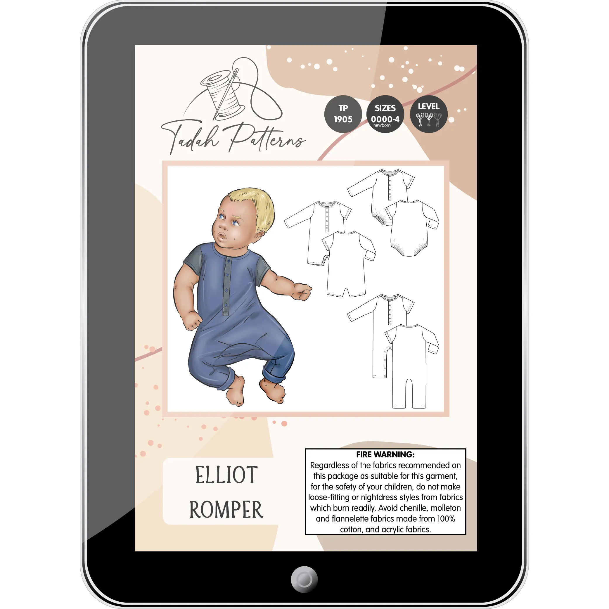 Elliot Romper Sewing Pattern