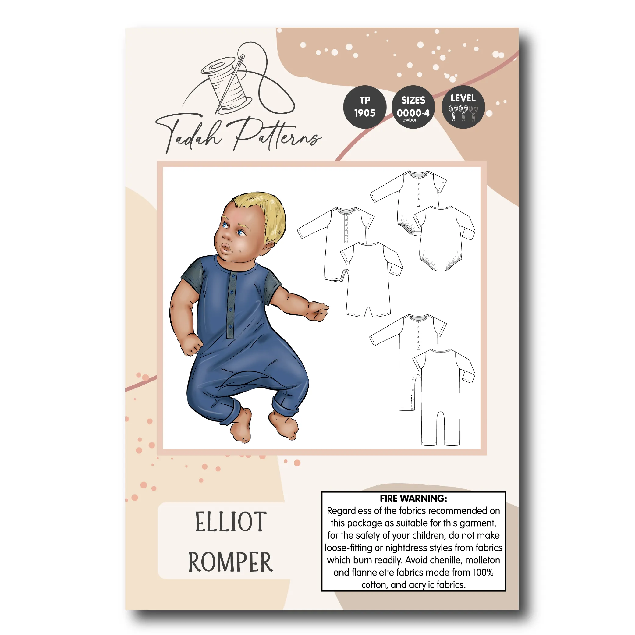 Elliot Romper Sewing Pattern