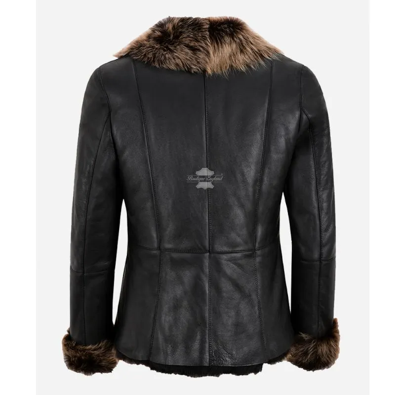 ELSIE SHEEPSKIN TOSCANA JACKET LADIES Montana NATURAL FUR WINTER JACKET