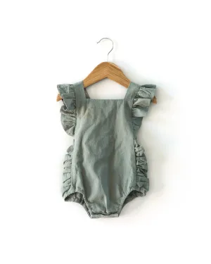 Evelyn Romper in Sage Green