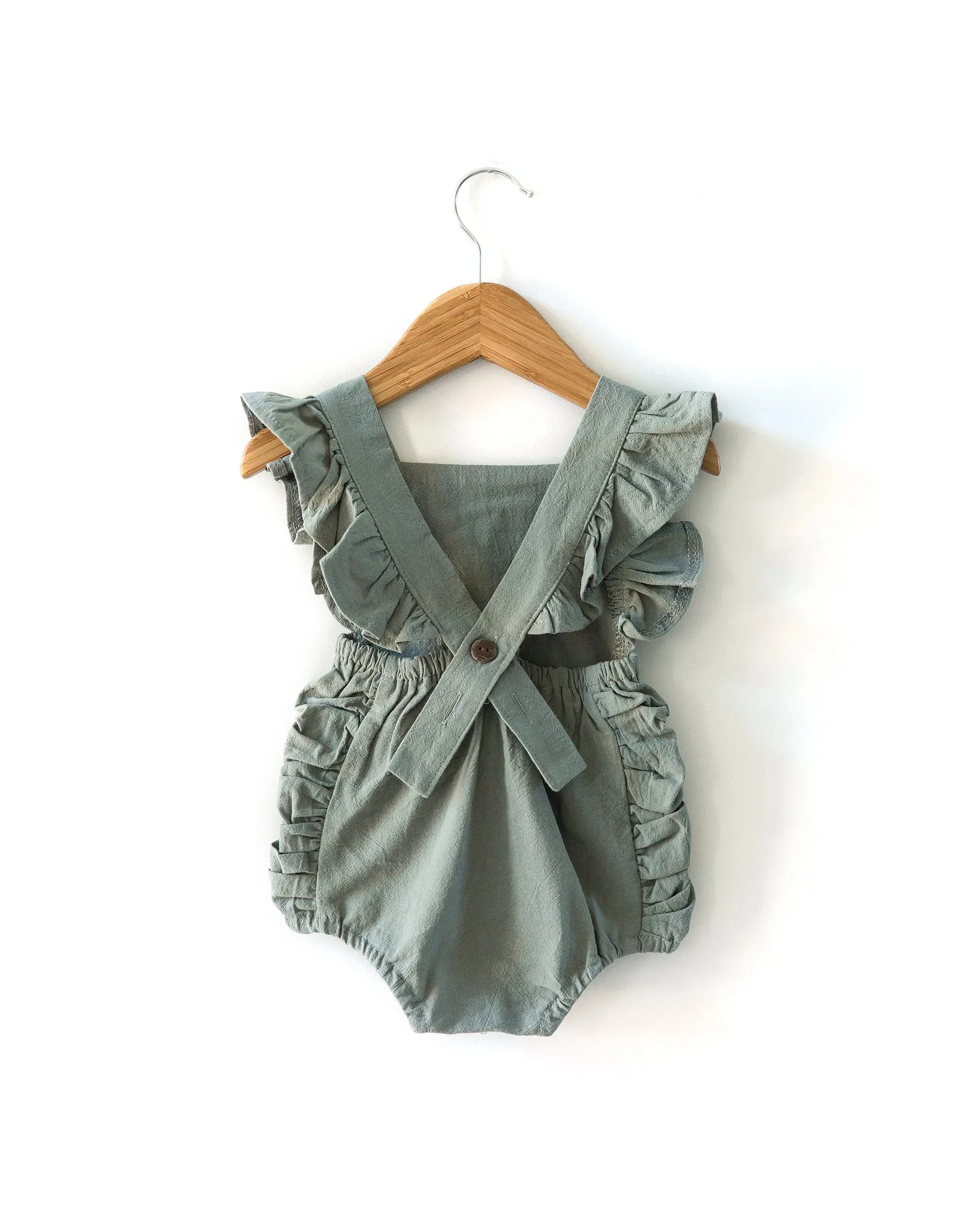 Evelyn Romper in Sage Green