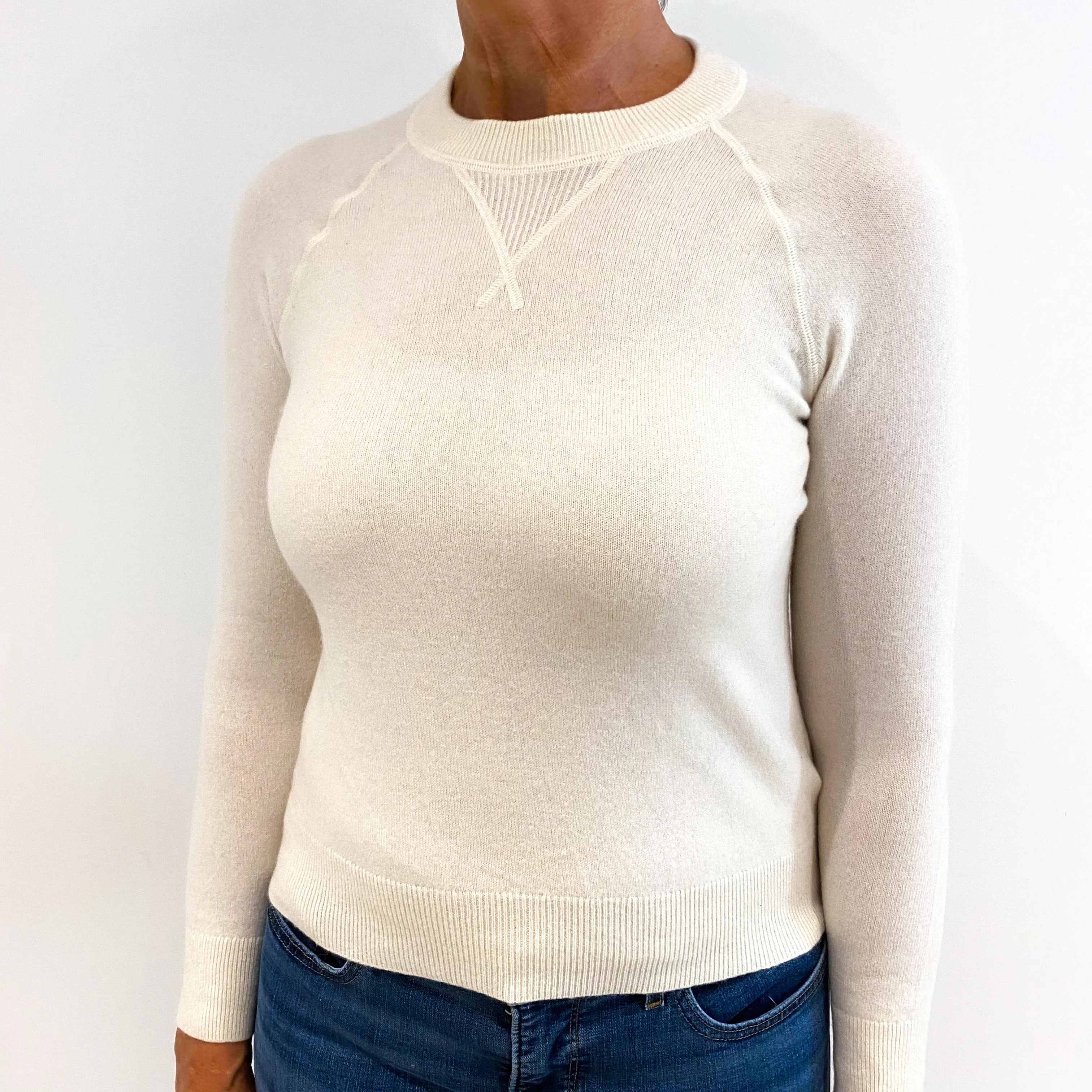 Everlane Cream Sweatshirt Style Cashmere Crew Neck Jumper Medium