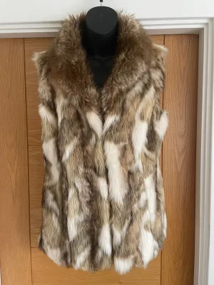 Faux Fur Lined Gilet - Size 14