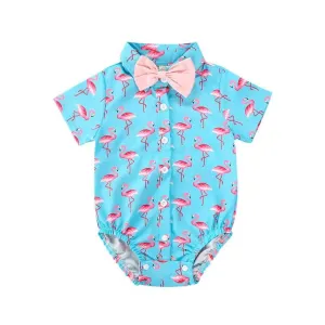 Flamingo Gentleman Baby Romper