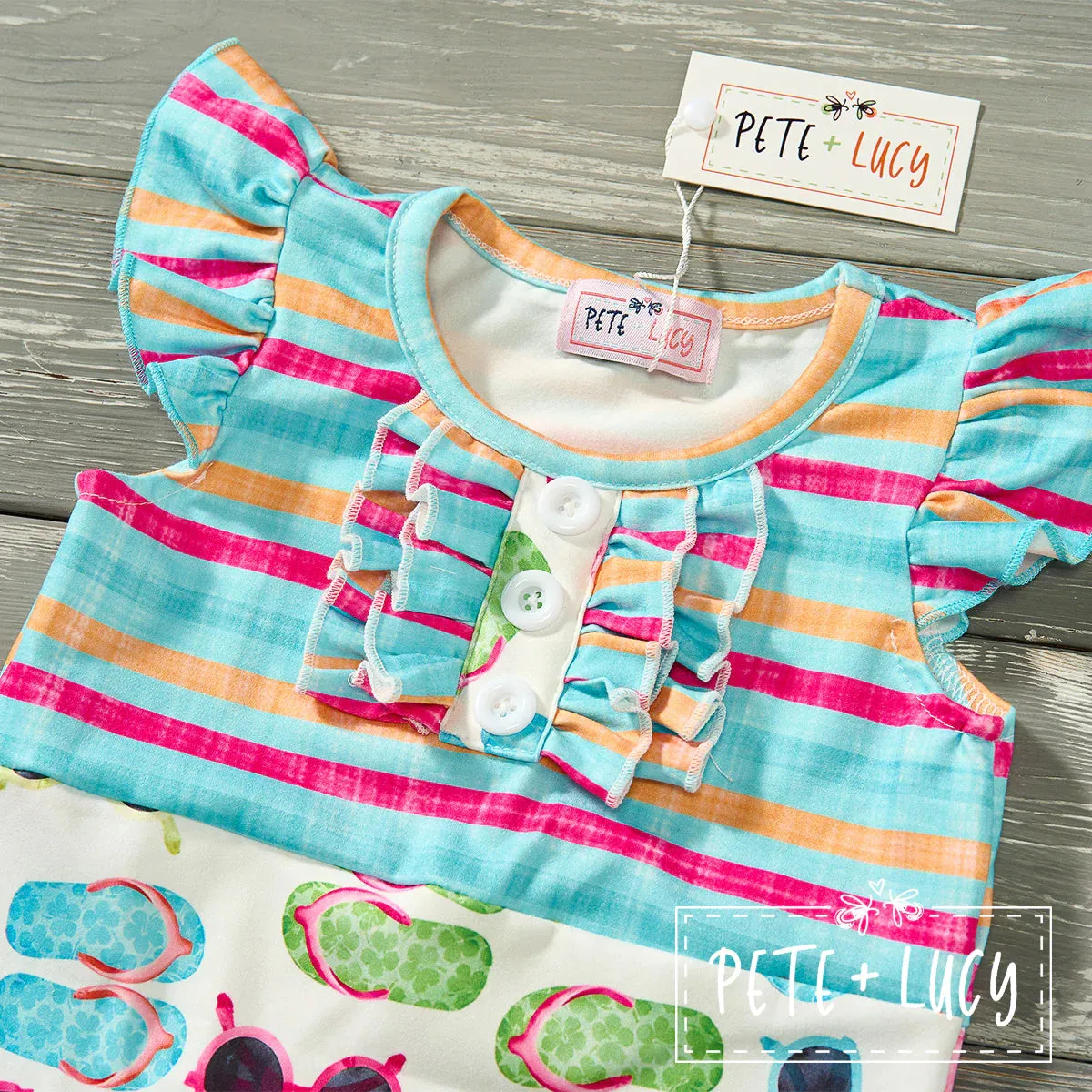 Flip-Flop Summer Infant Girls Romper