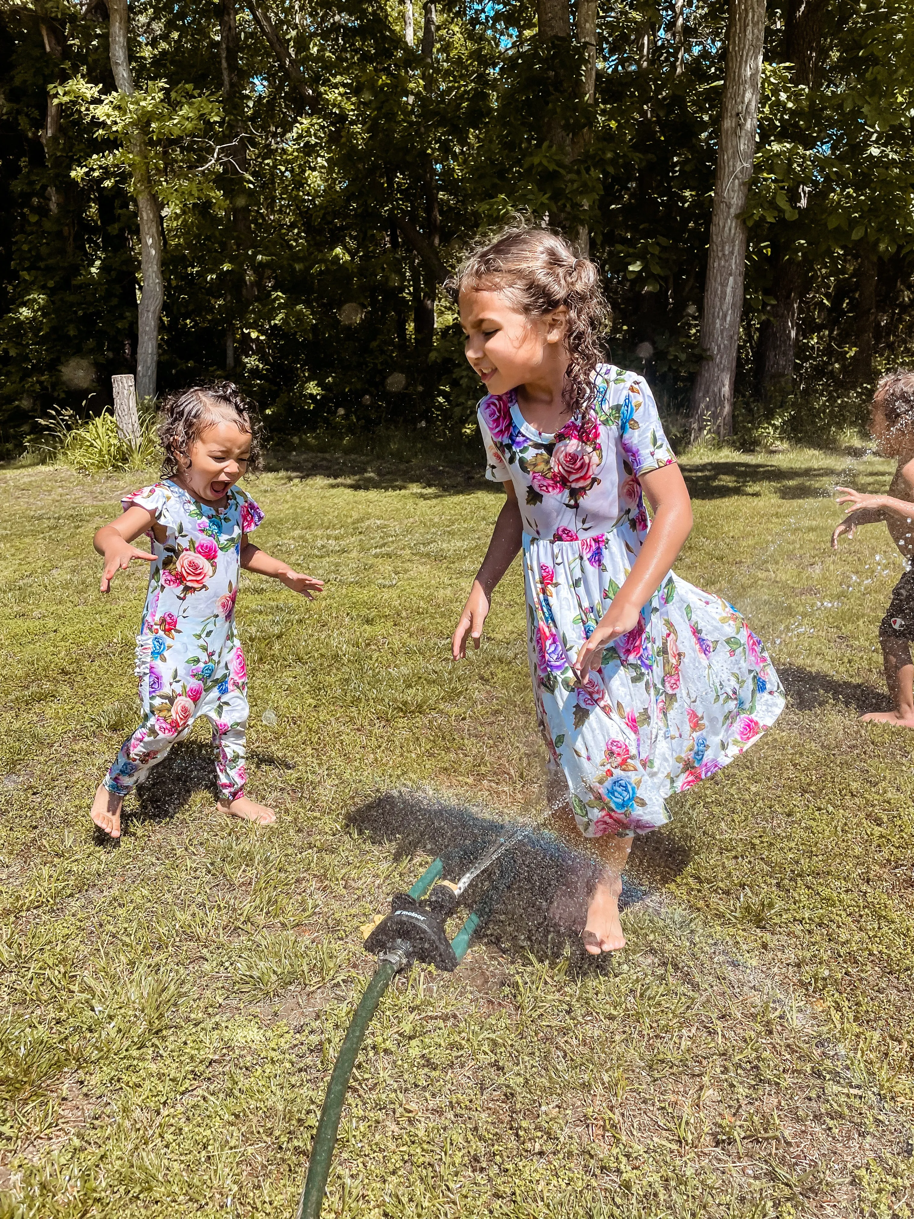 Flutter Sleeve Romper -Wildwood Roses