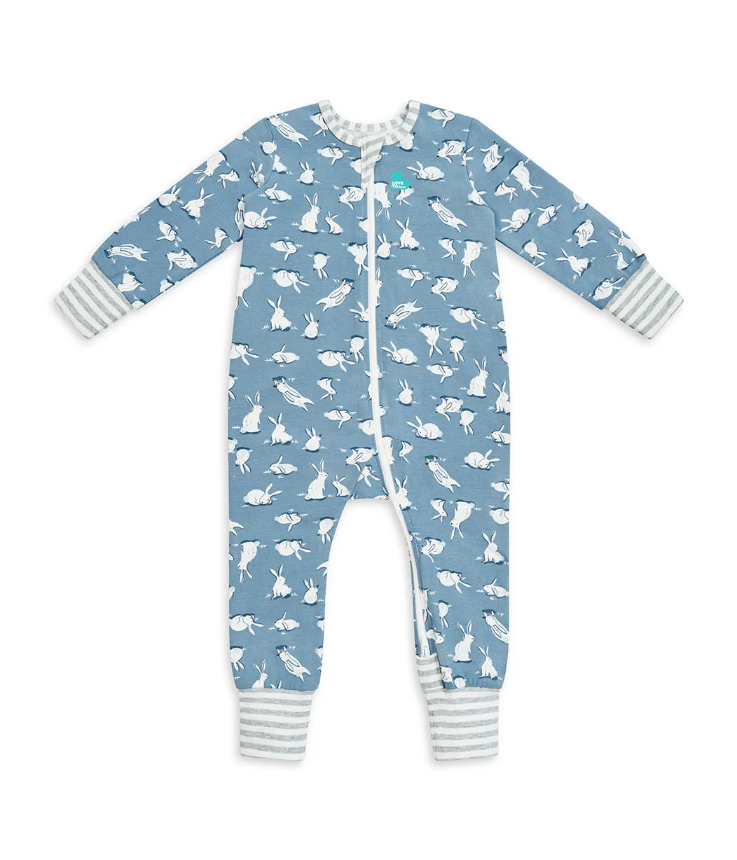 Footless Romper Blue Cottontail Cotton